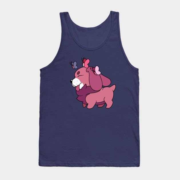 Pinky Pup Tank Top by SillyPupz